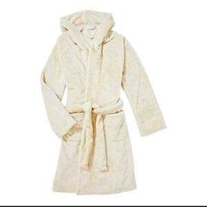Summer & Rose Robe Womens Size Large XL Plus Oatmeal White Ultra Soft MSRP $83